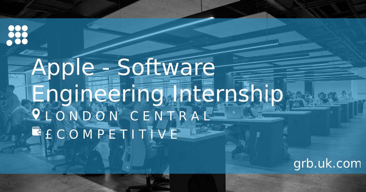 Apple Software Engineering Internship Job in Cambridge GRB